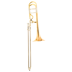 Bach LT42BOFG F-Attachment Trombone, Gold Brass Bell, Lightweight Slide, .547 bore, Bell-free bracing, Open-flow Rotary Valve