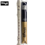 Stagg REC-BAR Soprano recorder with baroque fingering, cream beige