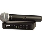 Shure BLX24/PG58-H9 Vocal System with (1) BLX4 Wireless Receiver and (1) Handheld Transmitter with PG58 Microphone