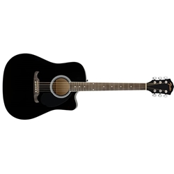 Fender 0972713506 FA-125CE Dreadnought Cutaway Acoustic/Electric Guitar, Black