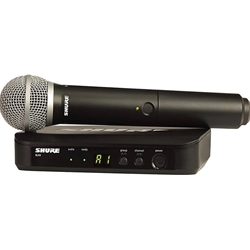 Shure BLX24/PG58-H9 Vocal System with (1) BLX4 Wireless Receiver and (1) Handheld Transmitter with PG58 Microphone