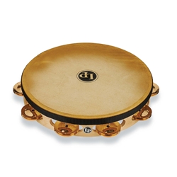 Latin Percussion LP383-BZ Pro 10 Inch Single Row Headed Tambourine - Bronze