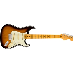 Fender 0113902803 70th Anniversary Stratocaster Electric Guitar, Maple Neck, 2 Tone Sunburst